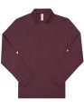 Heren Polo B&C My Polo 180 Long Sleeve Burgundy